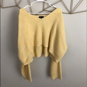 ribbed light cropped sweater